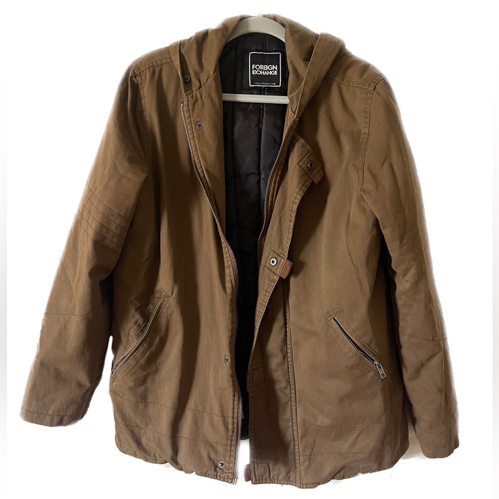 Great quality jacket from FOREIGN EXCHANGE. SIZE L. Color: BROWN.